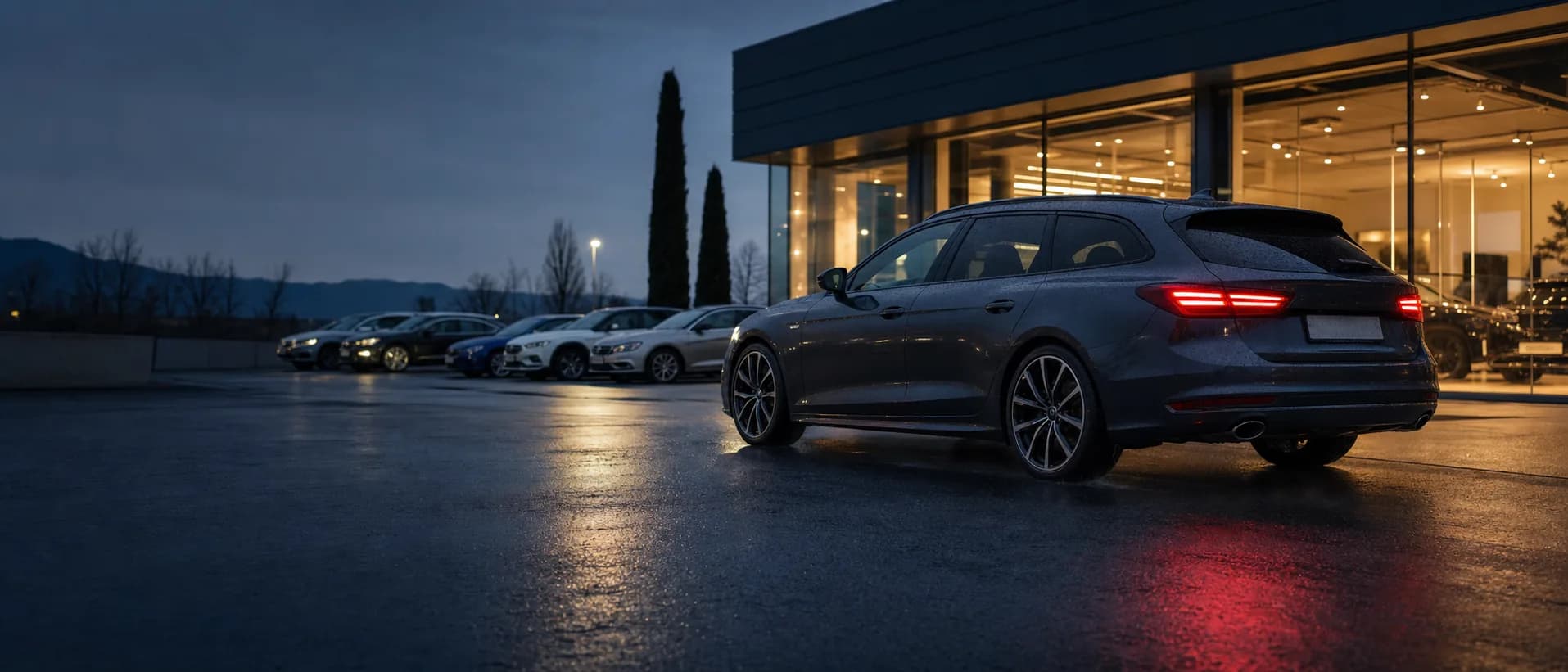 Auto nello showroom, immagine editoriale Autocento